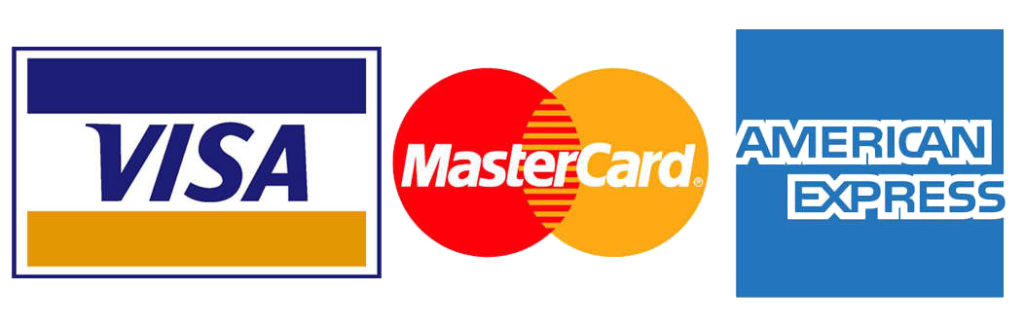 Accepted Credit Cards: Visa Mastercard AmericanExpress